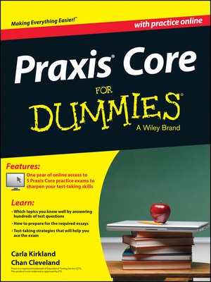 cover image of Praxis Core For Dummies, with Online Practice Tests